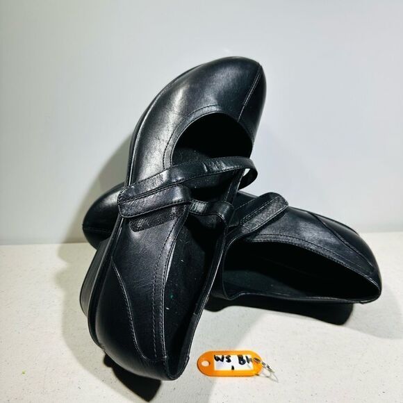 Abeo Black Leather Cameo Mary Jane Orthotic Slip Slip Resistant Clog 9 - Picture 1 of 8